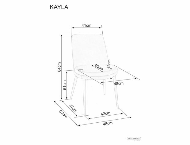 Esszimmerstuhl mit Samtstoff Kayla Grau (2)