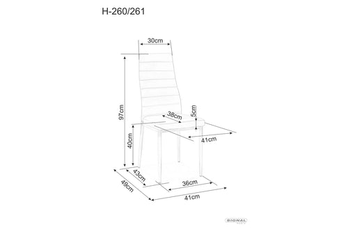 Esszimmerstuhl mit Ökoleder H-261 Beige (1)