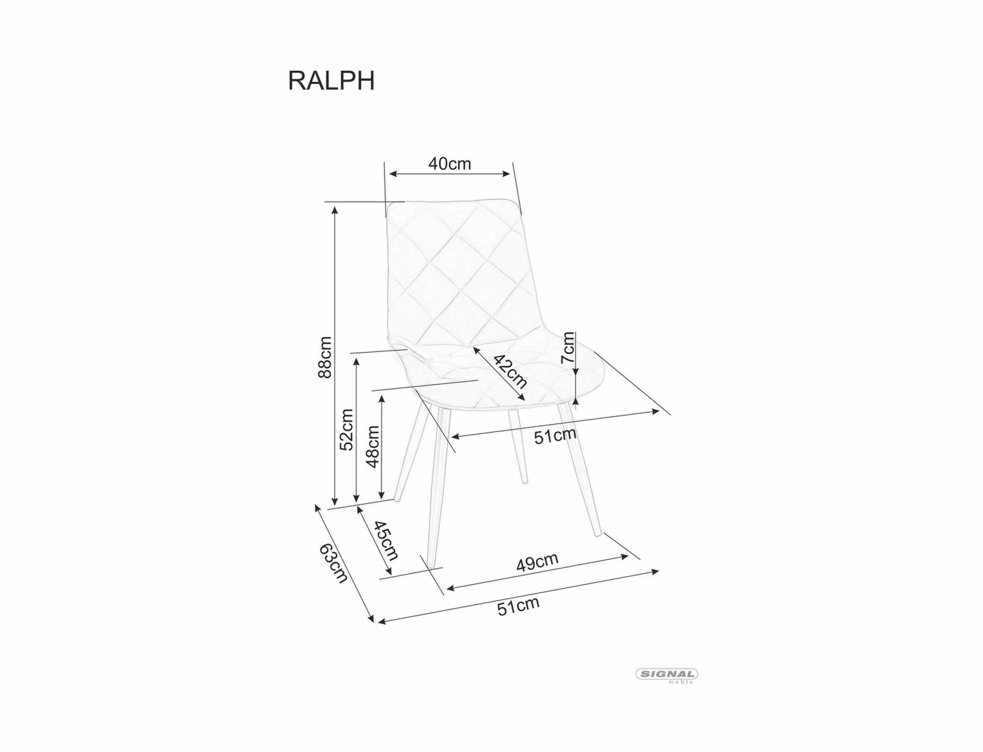 Esszimmerstuhl mit Samtstoff Ralph Grau (1)