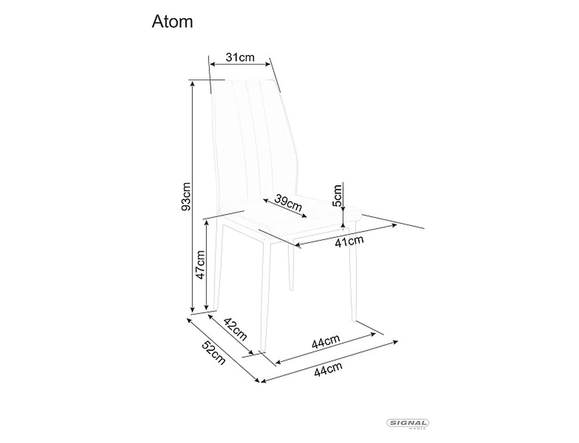 Esszimmerstuhl mit Samtstoff Atom Schwarz (2)