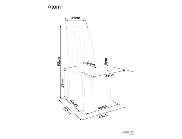 Esszimmerstuhl mit Samtstoff Atom Schwarz (2)