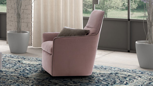 Sessel mit Stoff Bank Rosa (1)