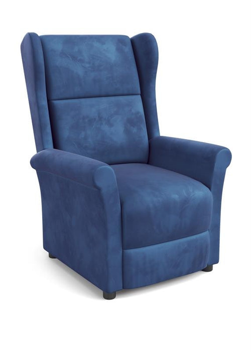 Relaxsessel mit Samtstoff Agatha II Blau