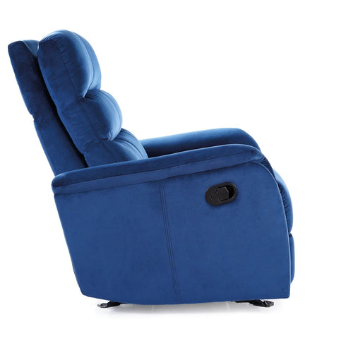 Relaxsessel mit Samtstoff Jaron Blau (1)