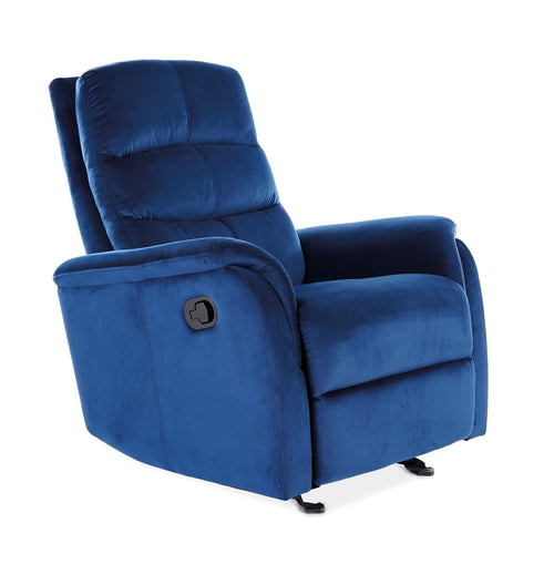 Relaxsessel mit Samtstoff Jaron Blau