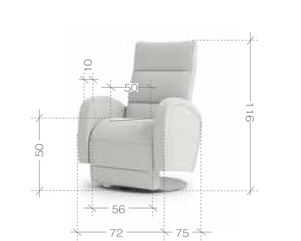 Elektrisch Relaxsessel mit Stoff Lorus Gelb (6)