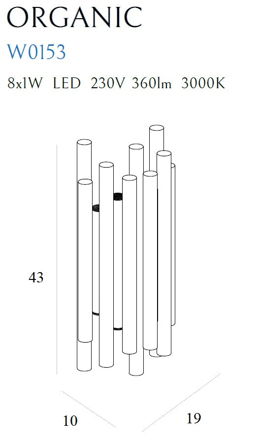 Wandleuchte Organic W0153 Kupfer (2)