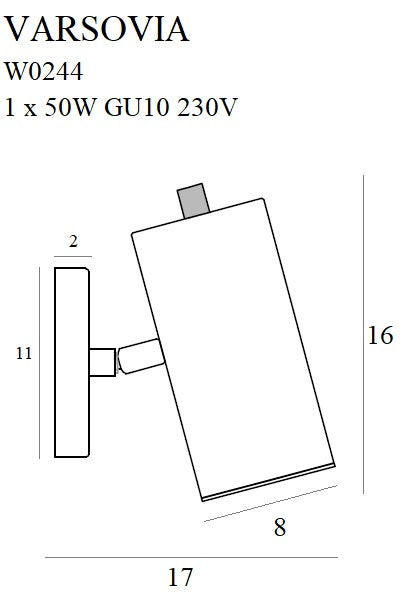 Wandleuchte Varsovia W0244 Messing (1)