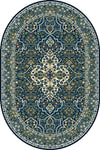 Teppich Wilton Laurus Oval Blau