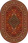 Teppich Wilton Leyla Oval Burgund