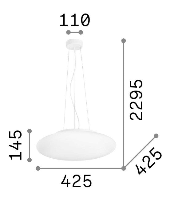 Hängeleuchte Smarties SP3 D40 Weiß (2)