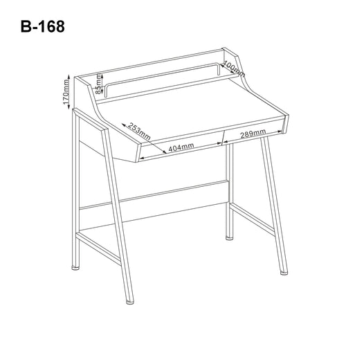 Schreibtisch mit 2 schubladen Benny-168 Eiche (1)