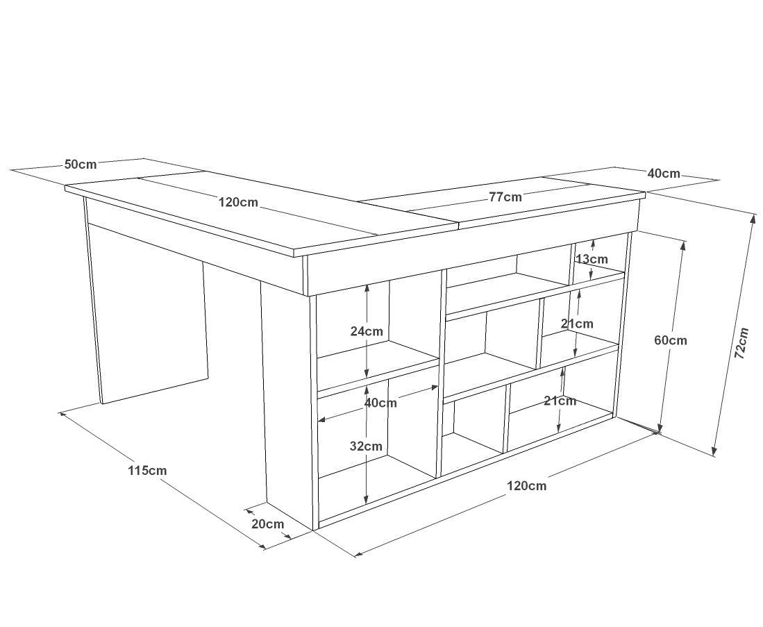 Schreibtisch Tywin CT5-AW Weiß (6)