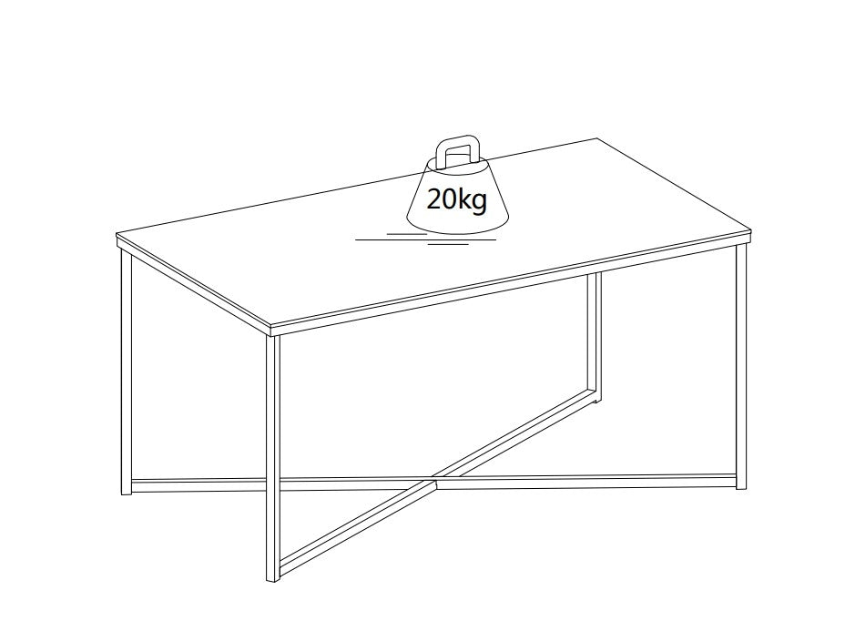 Couchtisch Alisma Rectangle Weiß (8)