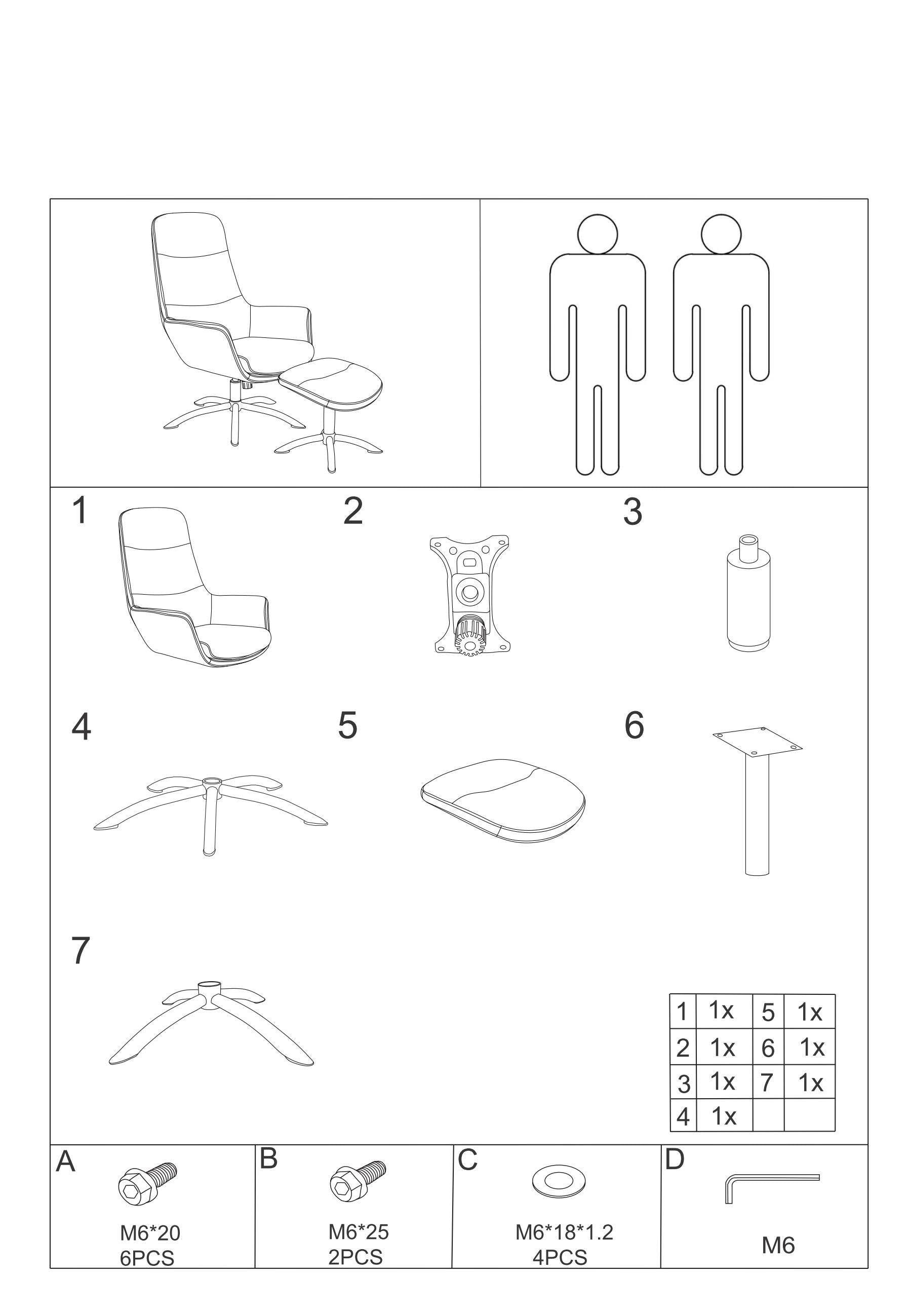 Relaxsessel mit Hocker, aus Samtstoff Nexus Grau (1)