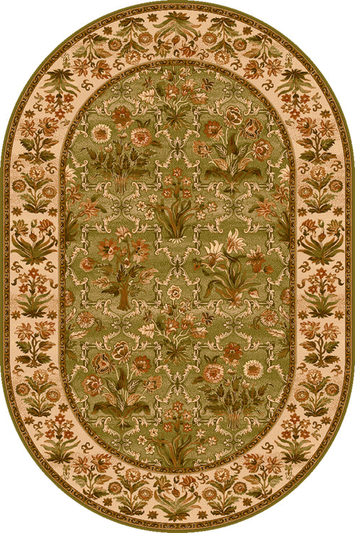 Teppich Wilton Olandia Oval Grün