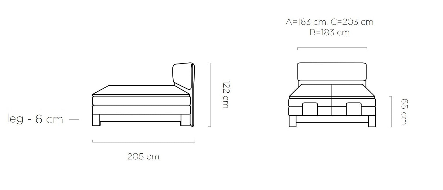 Boxspringbett mit Elektromotor Elsales Legno Creme (6)