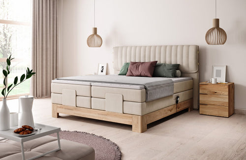 Boxspringbett mit Elektromotor Elsales Legno Creme & WRSLPL-PAT-ELSA-BOXSPRING-WOOD-SALVADOR-01