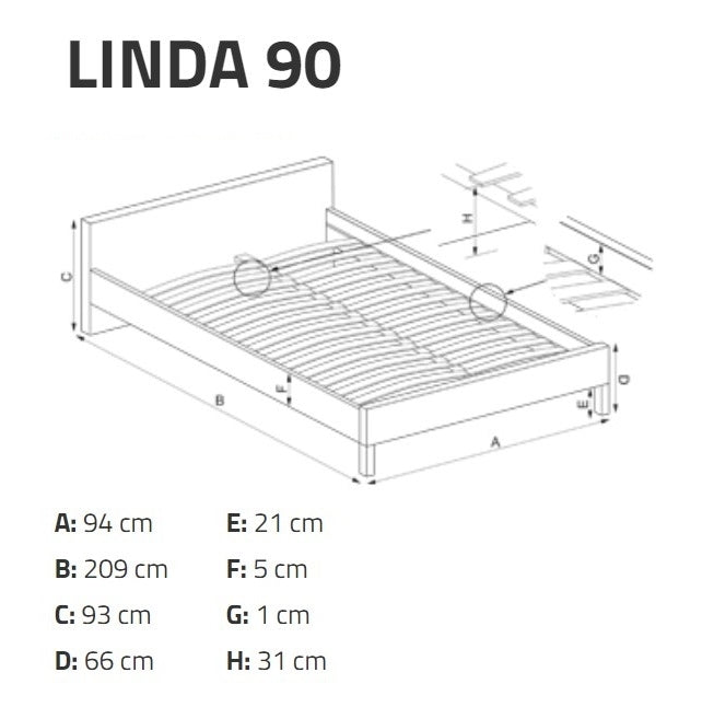 Metallbett Lindsey Weiß (7)