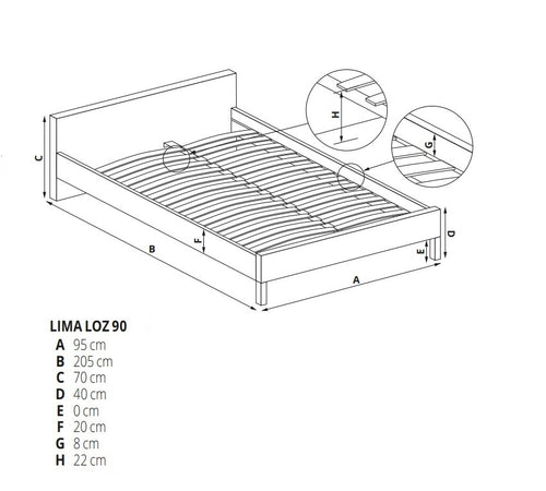 Bett Liamis Loz Eiche (1)