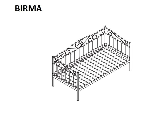 Tagesbett Metall Brinda Weiß (1)