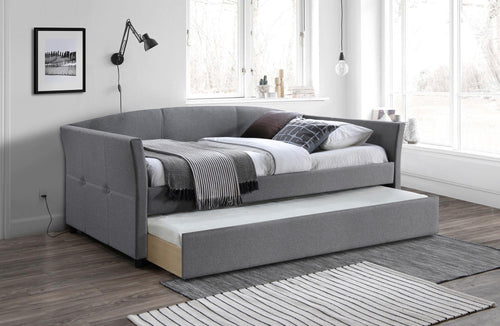 Tagesbett mit 1 schublade, aus Stoff Sanny Grau & HLMP-PAT-DIVAN-SERTAR-SANNA-GREY