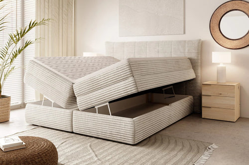 Boxspringbett mit Bettkasten Ambrosia Beige (1)