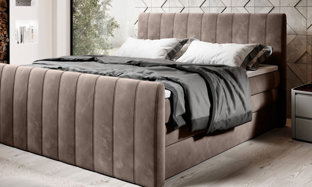 Boxspringbett mit Bettkasten Carino Braun (2)