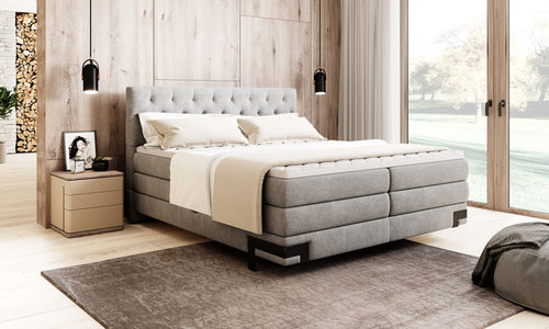 Boxspringbett mit Bettkasten Gondole Grau & WRSLPL-PAT-GODIN-BOXSPRING & WRSLPL-PAT-GODIN-BOXSPRING