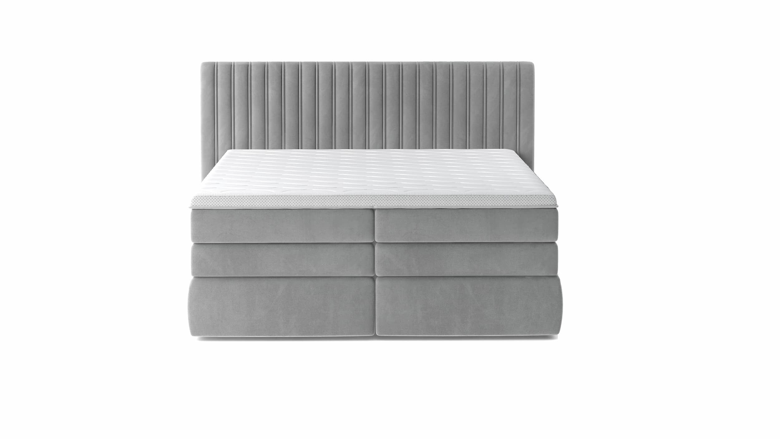 Boxspringbett mit Bettkasten Mina Grau (2)