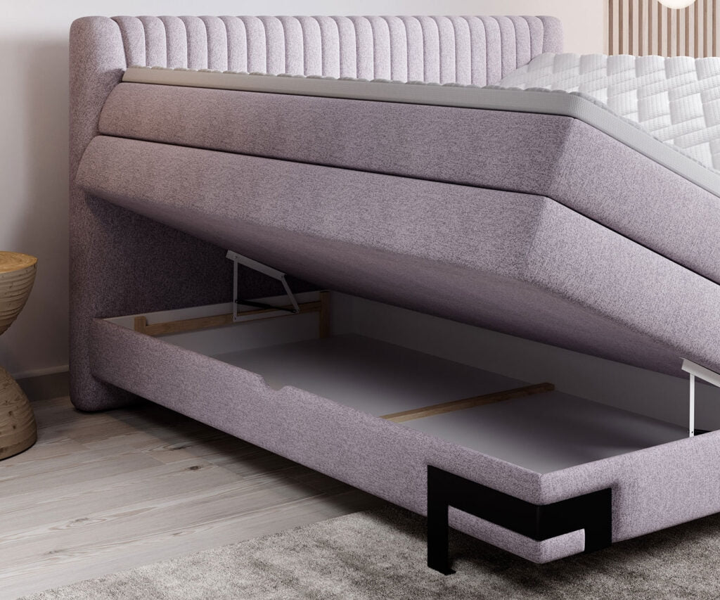 Boxspringbett mit Bettkasten Paliso Lila (2)