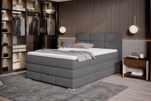 Boxspringbett mit Bettkasten Ritalis Grau & WRSLPL-PAT-RITA-BOXSPRING & WRSLPL-PAT-RITA-BOXSPRING