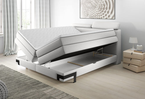 Boxspringbett mit Bettkasten Kanole Grau (1)