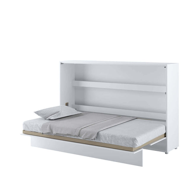 Wandklappbett Funktionsbett inkl. Lattenrost, Bed Concept Orizzontale Weiß Matte, 120 x 200 cm (1)