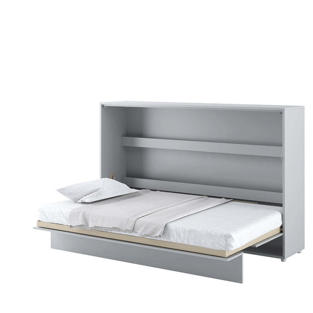 Wandklappbett Funktionsbett inkl. Lattenrost, Bed Concept Orizzontale Grau Matte, 120 x 200 cm