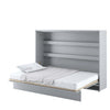 Wandklappbett Funktionsbett inkl. Lattenrost, Bed Concept Orizzontale Grau Matte, 140 x 200 cm