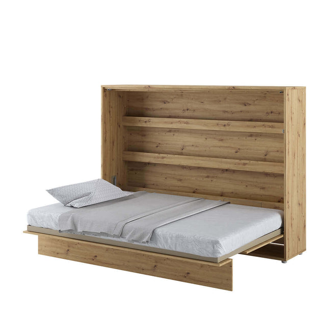 Wandklappbett Funktionsbett inkl. Lattenrost, Bed Concept Orizzontale Eiche, 140 x 200 cm