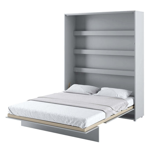 Wandklappbett Funktionsbett inkl. Lattenrost, Bed Concept Verticale Grau Matte, 160 x 200 cm (1)