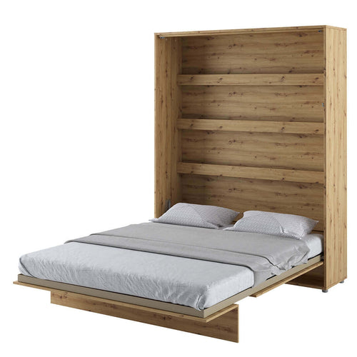 Wandklappbett Funktionsbett inkl. Lattenrost, Bed Concept Verticale Eiche, 160 x 200 cm