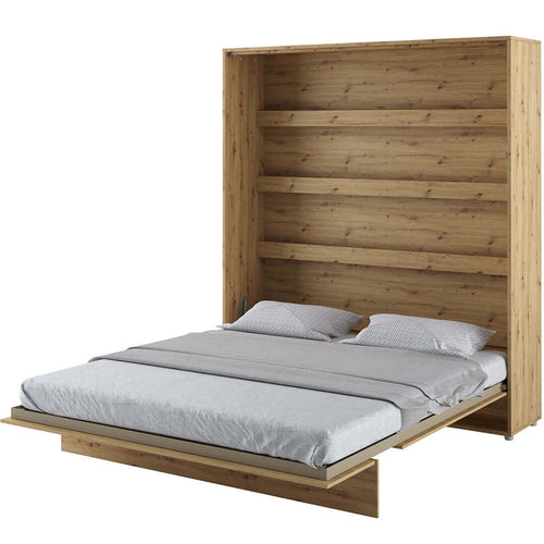 Wandklappbett Funktionsbett inkl. Lattenrost, Bed Concept Verticale Eiche, 180 x 200 cm (1)