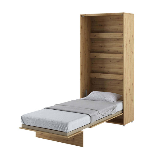 Wandklappbett Funktionsbett inkl. Lattenrost, Bed Concept Verticale Eiche, 200 x 90 cm (1)