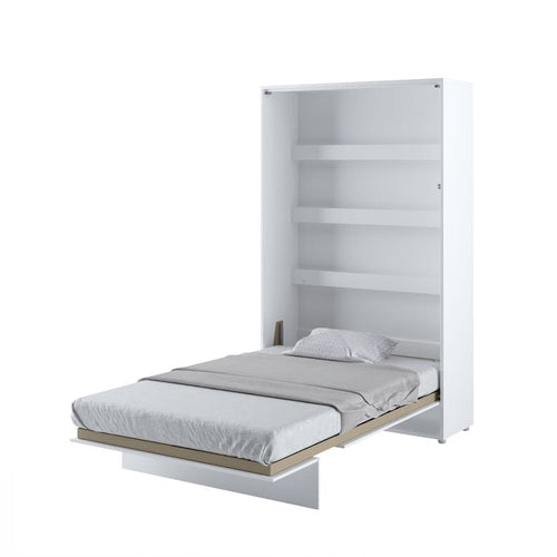 Wandklappbett Funktionsbett inkl. Lattenrost, Bed Concept Verticale Weiß Matte, 120 x 200 cm (1)