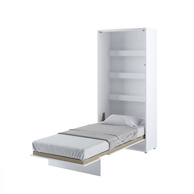 Wandklappbett Funktionsbett inkl. Lattenrost, Bed Concept Verticale Weiß Matte, 90 x 200 cm (1)