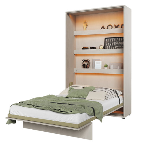 Wandklappbett Funktionsbett inkl. Lattenrost, Concept Junior Verticale Grau, 120 x 200 cm