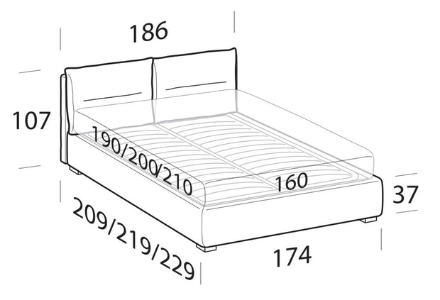 Polsterbett Adamy Creme (7)