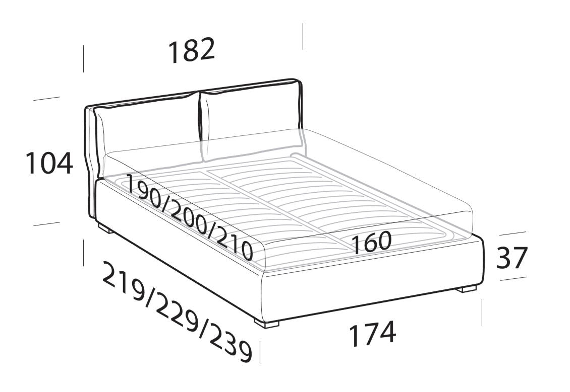 Polsterbett mit Stauraum Fristyle Blau (9)