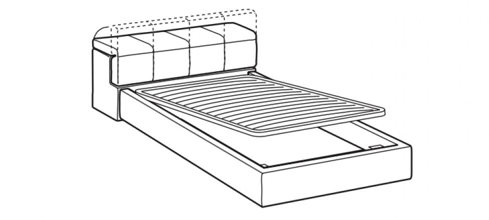 Polsterbett mit Stauraum Town Cappuccino (8)