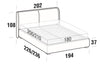 Polsterbett mit Stauraum Winds Beige (8)