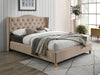 Polsterbett mit Samtstoff Asante Beige & SMP-PAT-ASPEN-VELVET-BEIGE