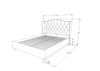 Polsterbett mit Samtstoff Asante Beige (2)